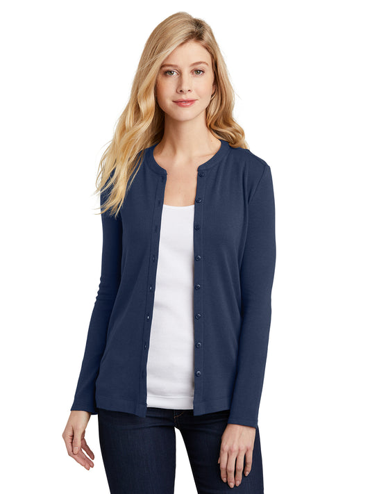 Women's Concept Stretch Button-Front Cardigan - LM1008 - Dress Blue Navy