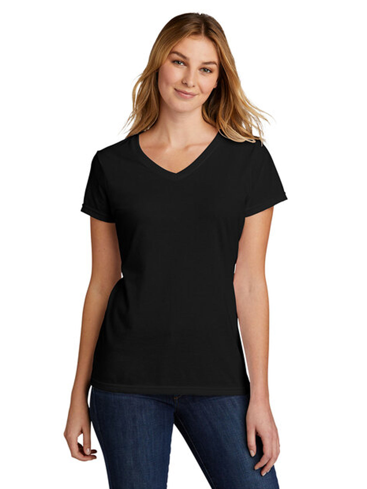 Women's Tri-Blend V-Neck Tee - LPC330V - Black