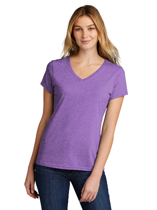 Women's Tri-Blend V-Neck Tee - LPC330V - Team Purple Heather