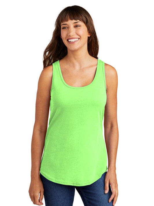 Women's Pocketless Cotton Tank Top - LPC54TT - Neon Green