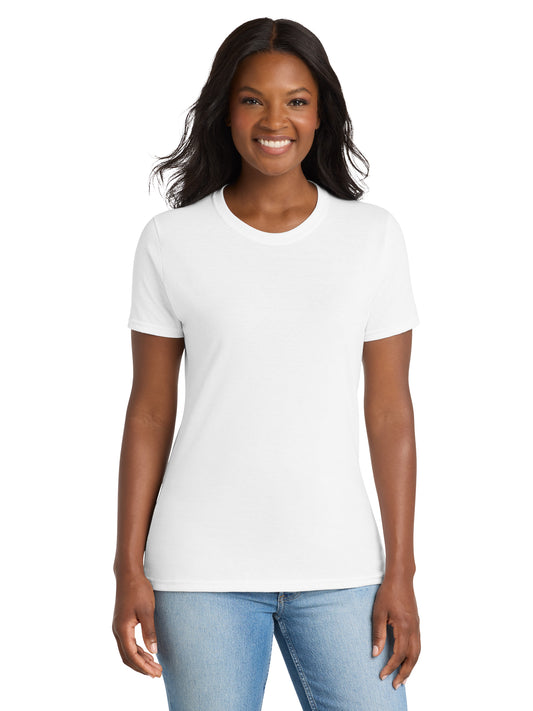 Women's Pocketless Core Blend Tee - LPC55 - White