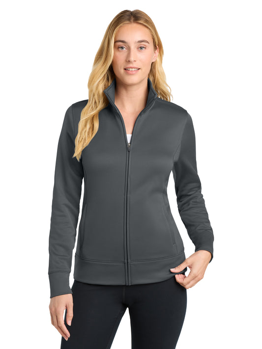 Women's Sport-Wick Fleece Full-Zip Jacket - LST241 - Dark Smoke Grey