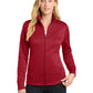 Women's Sport-Wick Fleece Full-Zip Jacket - LST241 - Deep Red