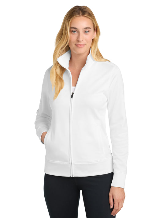 Women's Sport-Wick Fleece Full-Zip Jacket - LST241 - White