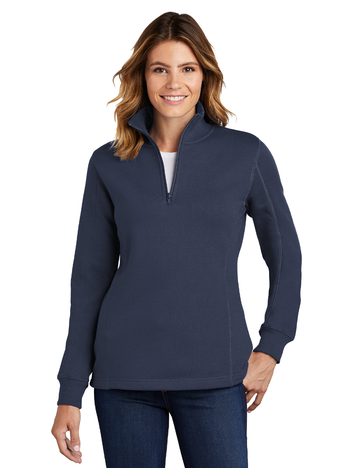 Women's 1/4-Zip Sweatshirt - LST253 - True Navy