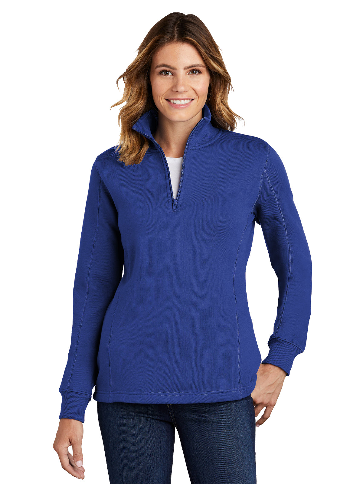 Women's 1/4-Zip Sweatshirt - LST253 - True Royal
