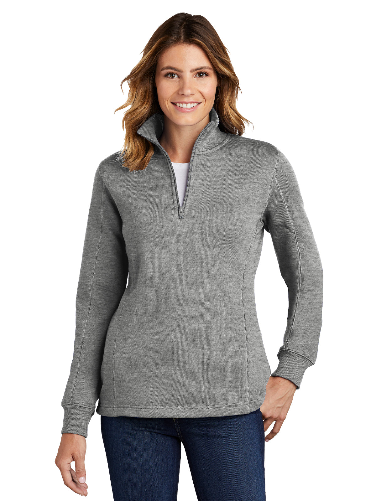 Women's 1/4-Zip Sweatshirt - LST253 - Vintage Heather