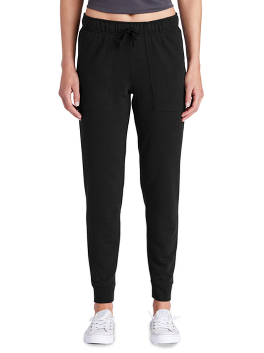 Women's Two-Pocket PosiCharge Tri-Blend Wicking Fleece Jogger - LST299 - Black Triad Solid