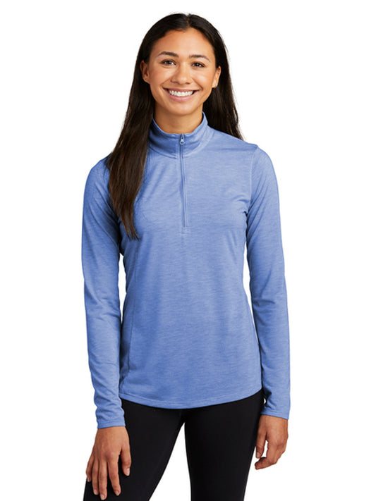 Women's Pocketless 1/4-Zip Pullover Sweatshirt - LST407 - True Royal Heather