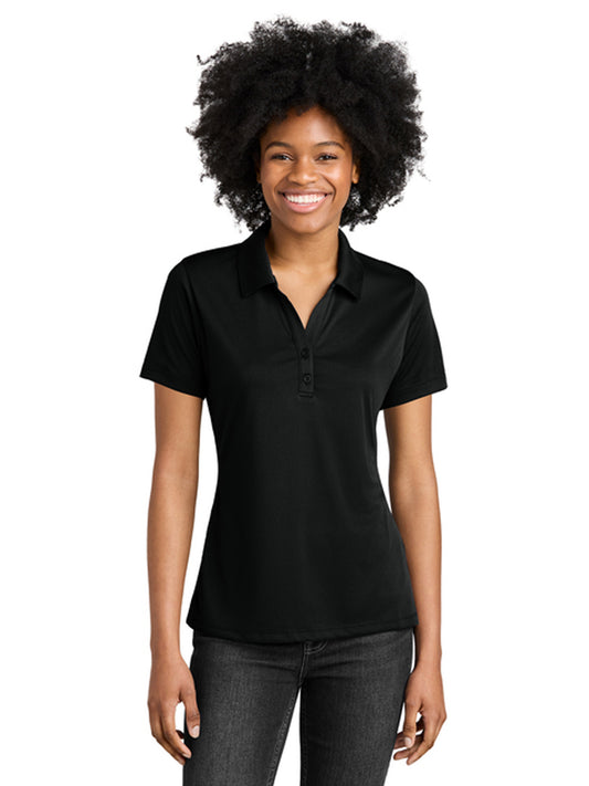Women's PosiCharge Moisture-Wicking Polo - LST550 - Black