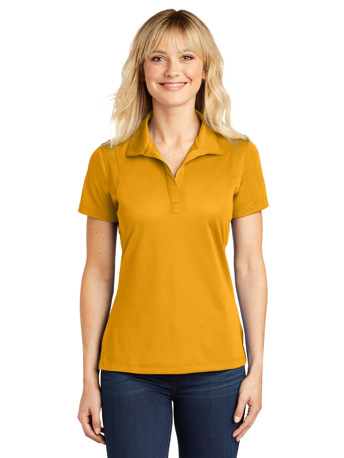 Women's Micropique Sport Polo - LST650 - Gold