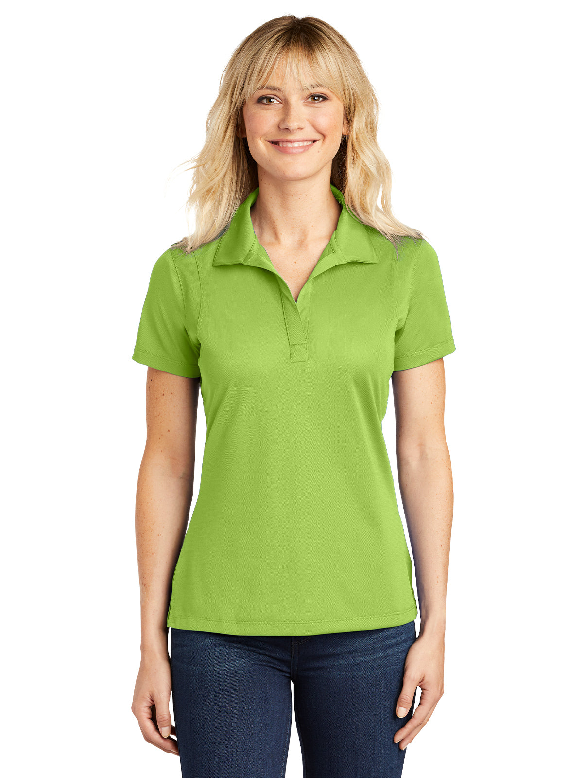 Women's Micropique Sport Polo - LST650 - Lime Shock