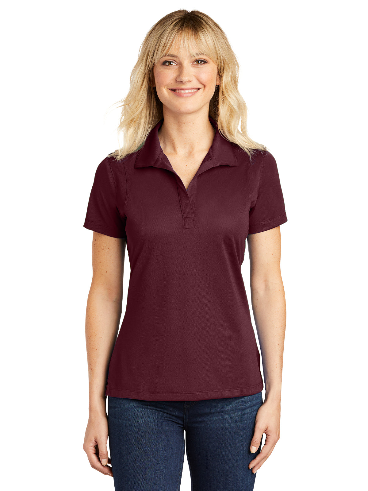 Women's Micropique Sport Polo - LST650 - Maroon