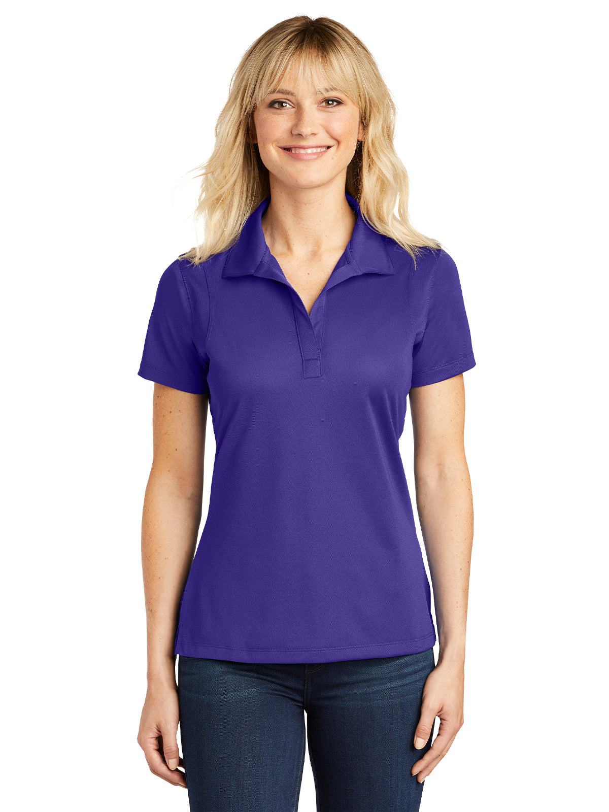 Women's Micropique Sport Polo - LST650 - Purple