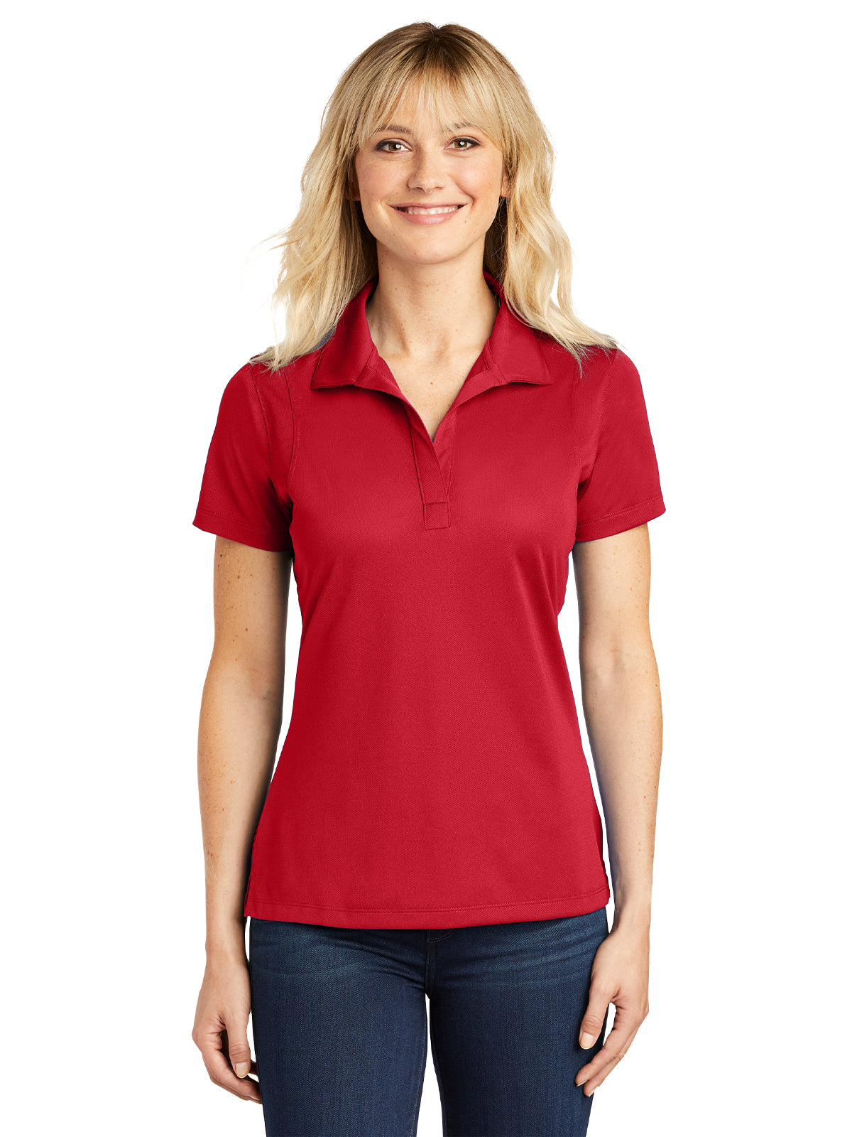 Women's Micropique Sport Polo - LST650 - True Red