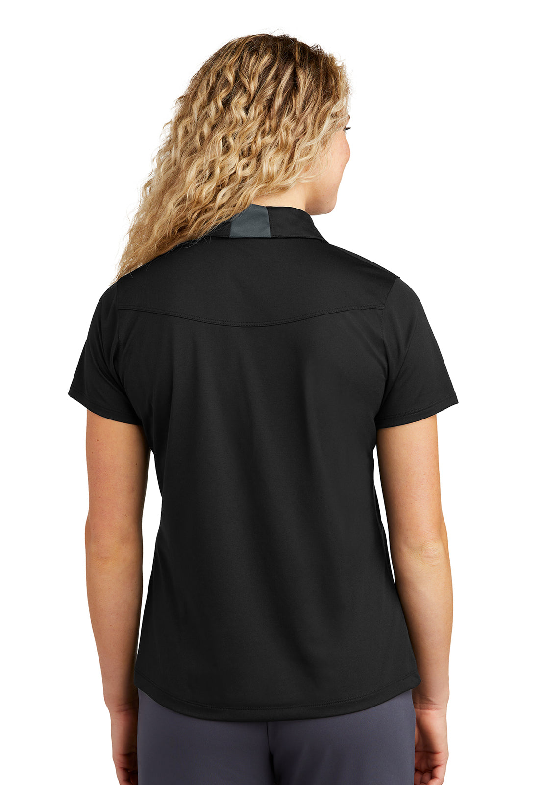 Women's Pocketless Side Blocked Polo Shirt