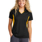 Women's Pocketless Side Blocked Polo Shirt