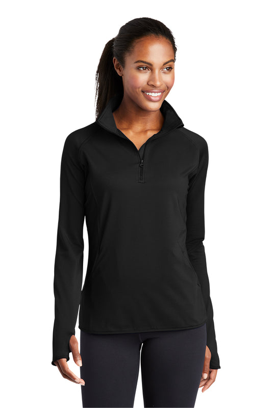 Women's Sport-Wick® Stretch 1/4-Zip Pullover - LST850 - Black