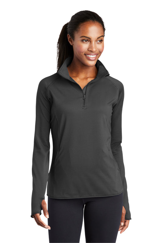 Women's Sport-Wick® Stretch 1/4-Zip Pullover - LST850 - Charcoal Grey