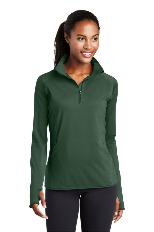 Women's Sport-Wick® Stretch 1/4-Zip Pullover - LST850 - Forest Green