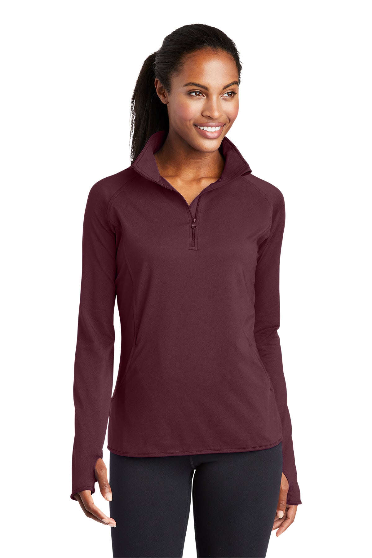 Women's Sport-Wick® Stretch 1/4-Zip Pullover - LST850 - Maroon