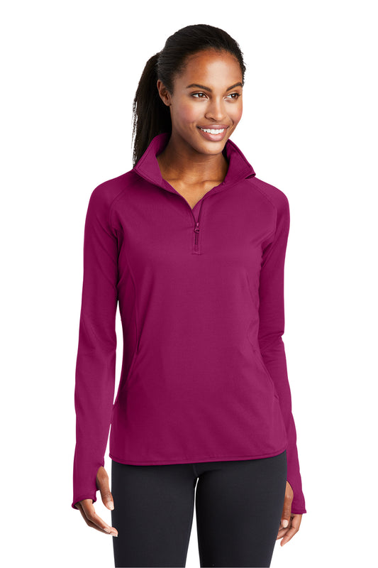 Women's Sport-Wick® Stretch 1/4-Zip Pullover - LST850 - Pink Rush