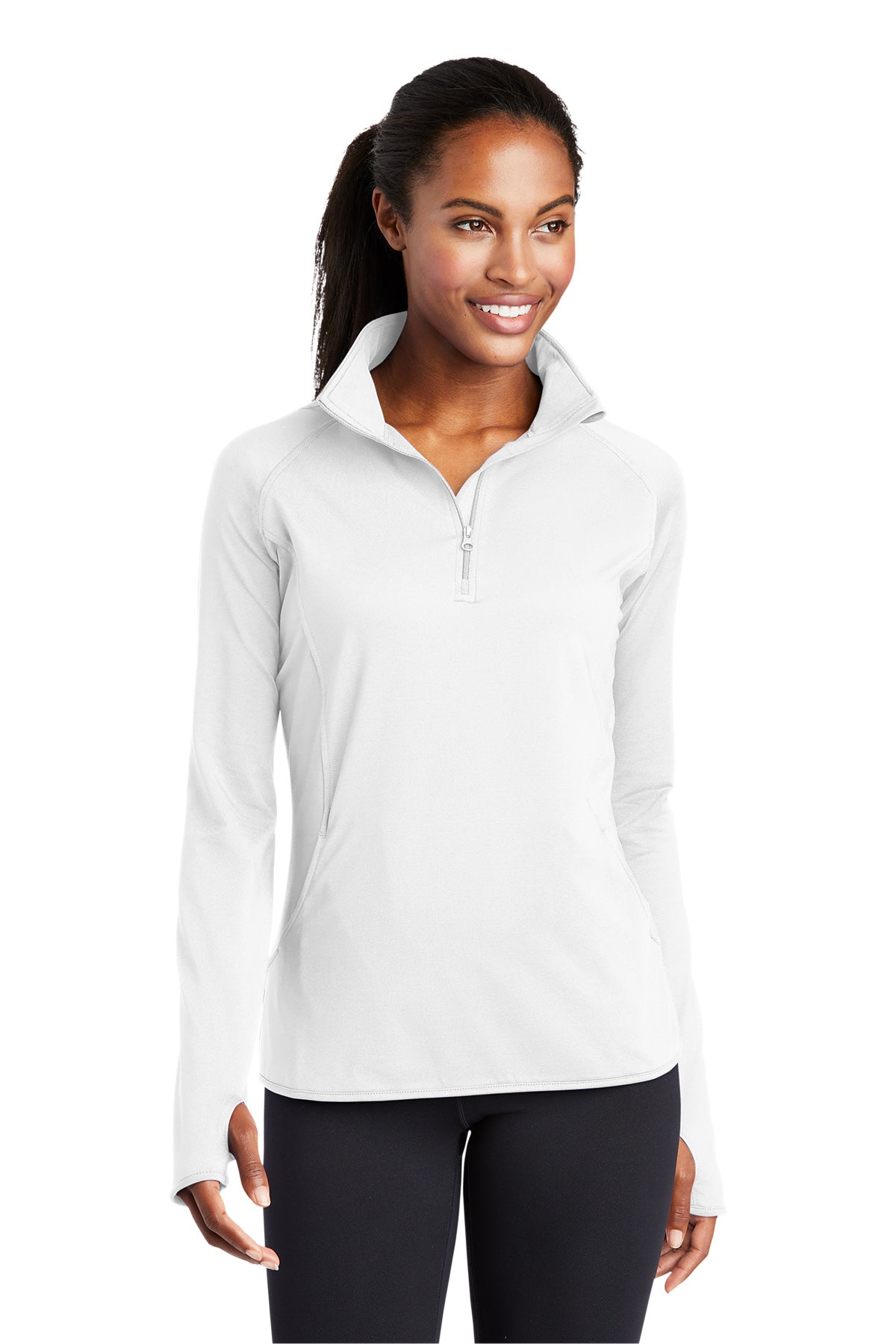 Women's Sport-Wick® Stretch 1/4-Zip Pullover - LST850 - White
