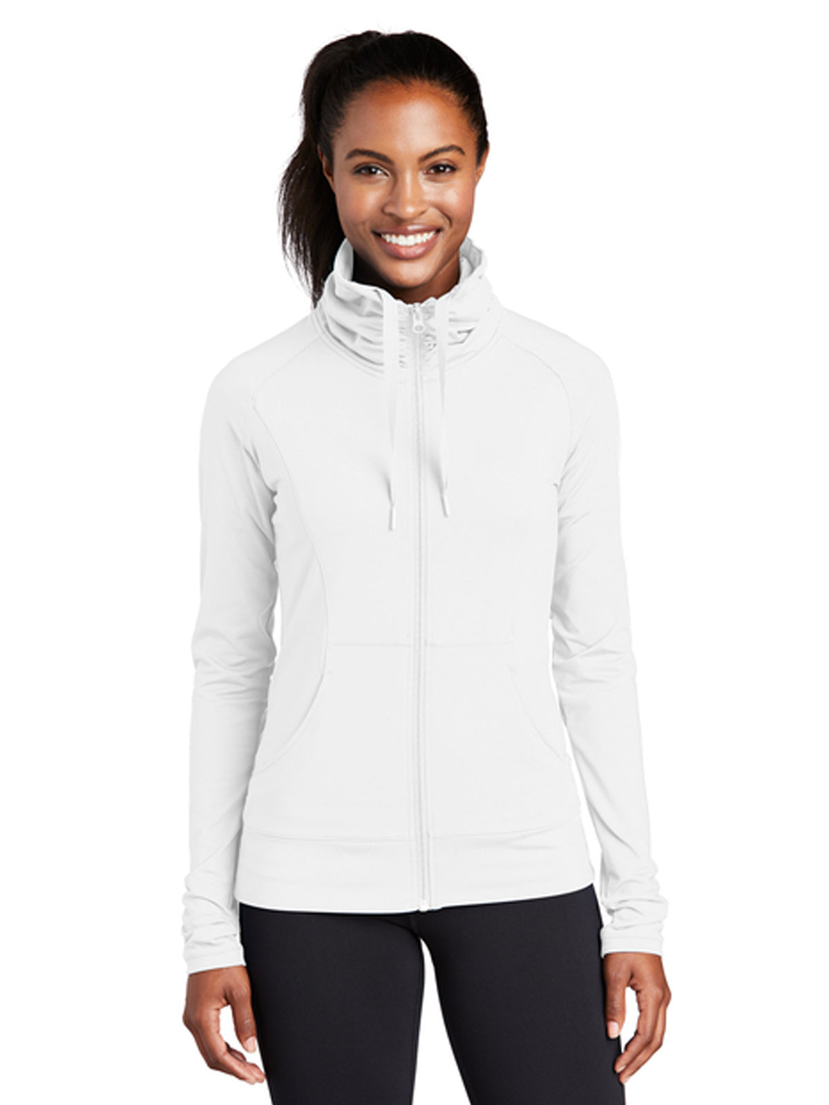 Women's Sport-Wick Stretch Full-Zip Jacket - LST852 - White