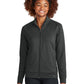 Women's Two-Pocket Sport-Wick Stretch Full-Zip Cadet Jacket - LST857 - Charcoal Grey