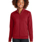 Women's Two-Pocket Sport-Wick Stretch Full-Zip Cadet Jacket - LST857 - Deep Red