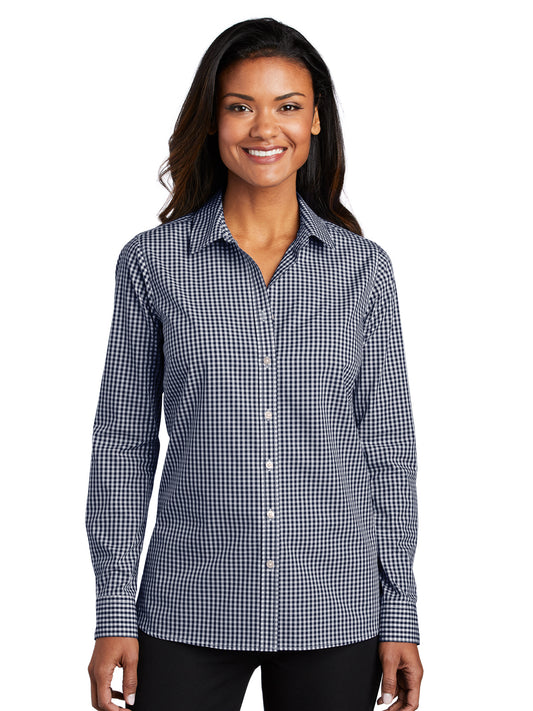 Women's Broadcloth Gingham Easy Care Shirt