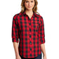 Women's Plaid Shirt - LW670 - Rich Red