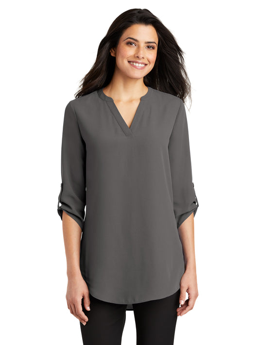 Women's Pocketless 3/4-Sleeve Blouse - LW701 - Sterling Grey