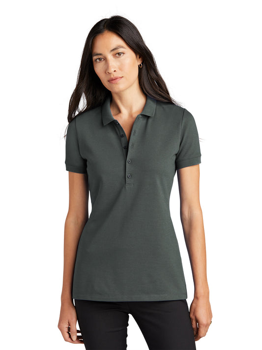 Women's Stretch Heavyweight Pique Polo - MM1001 - Anchor Grey
