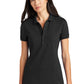 Women's Stretch Heavyweight Pique Polo - MM1001 - Deep Black