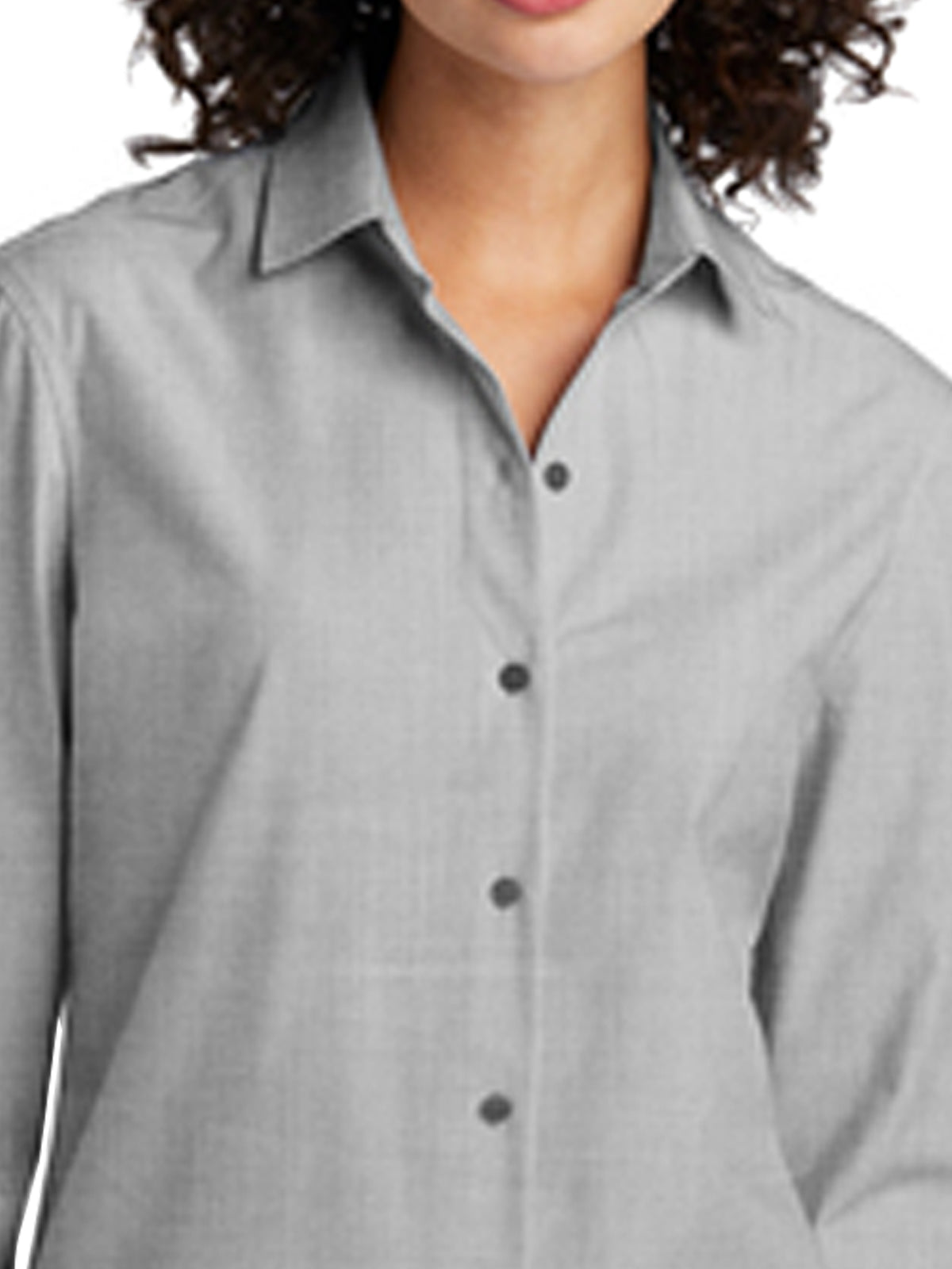 Women's Pocketless Long Sleeve Woven Shirt