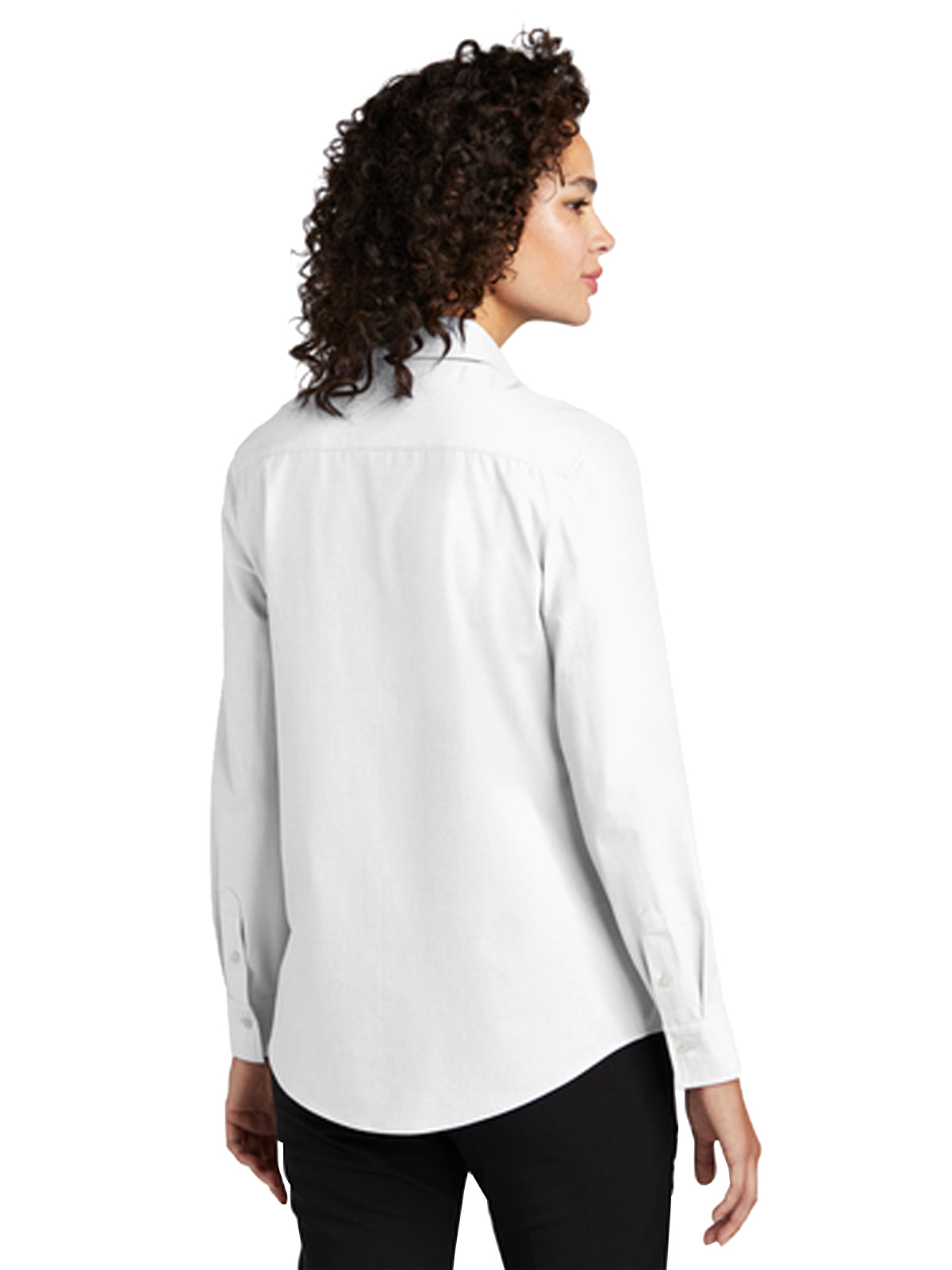 Women's Pocketless Long Sleeve Woven Shirt