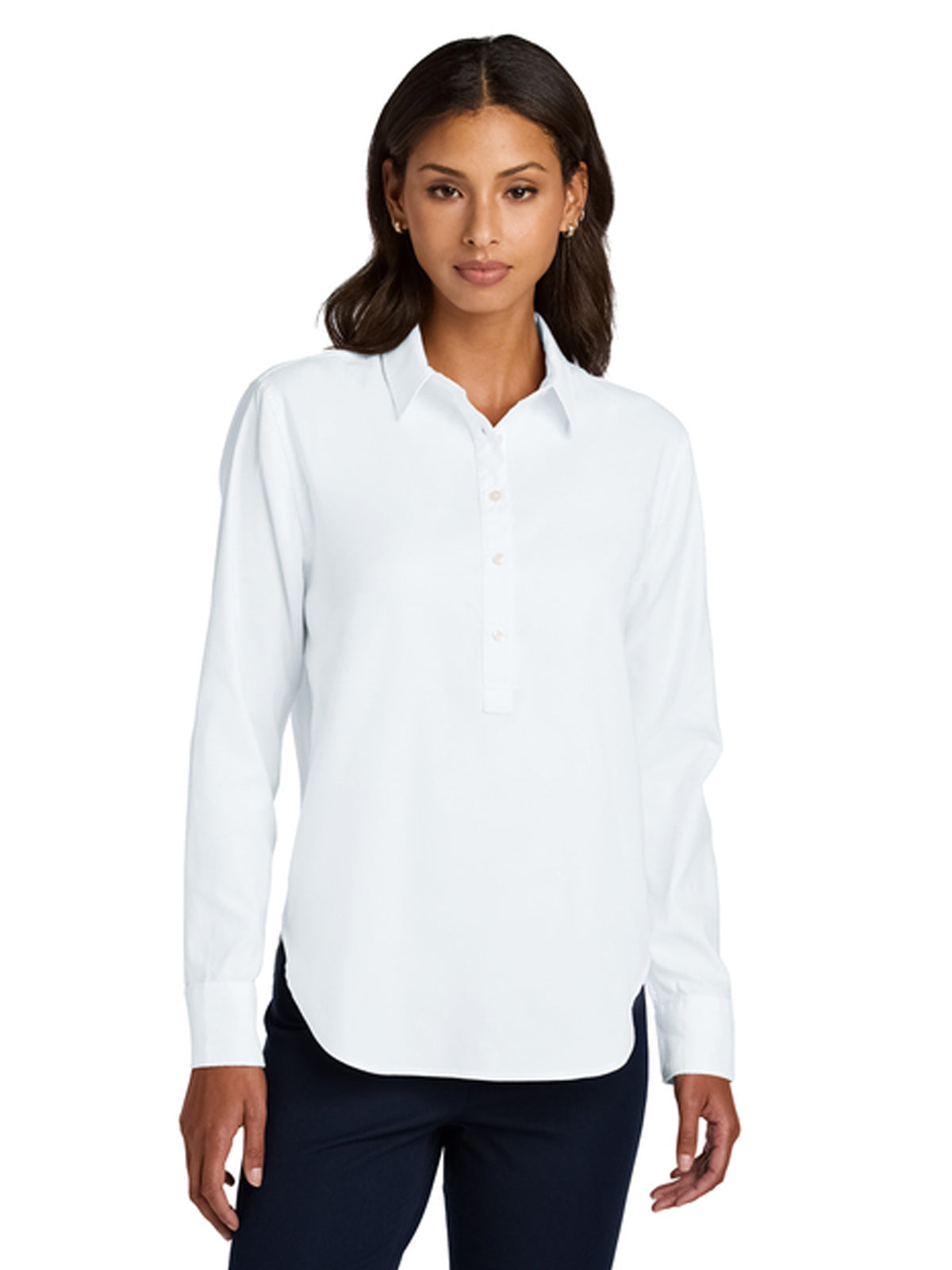 Women's Pocketless Modern Oxford Shirt - MM2003 - White