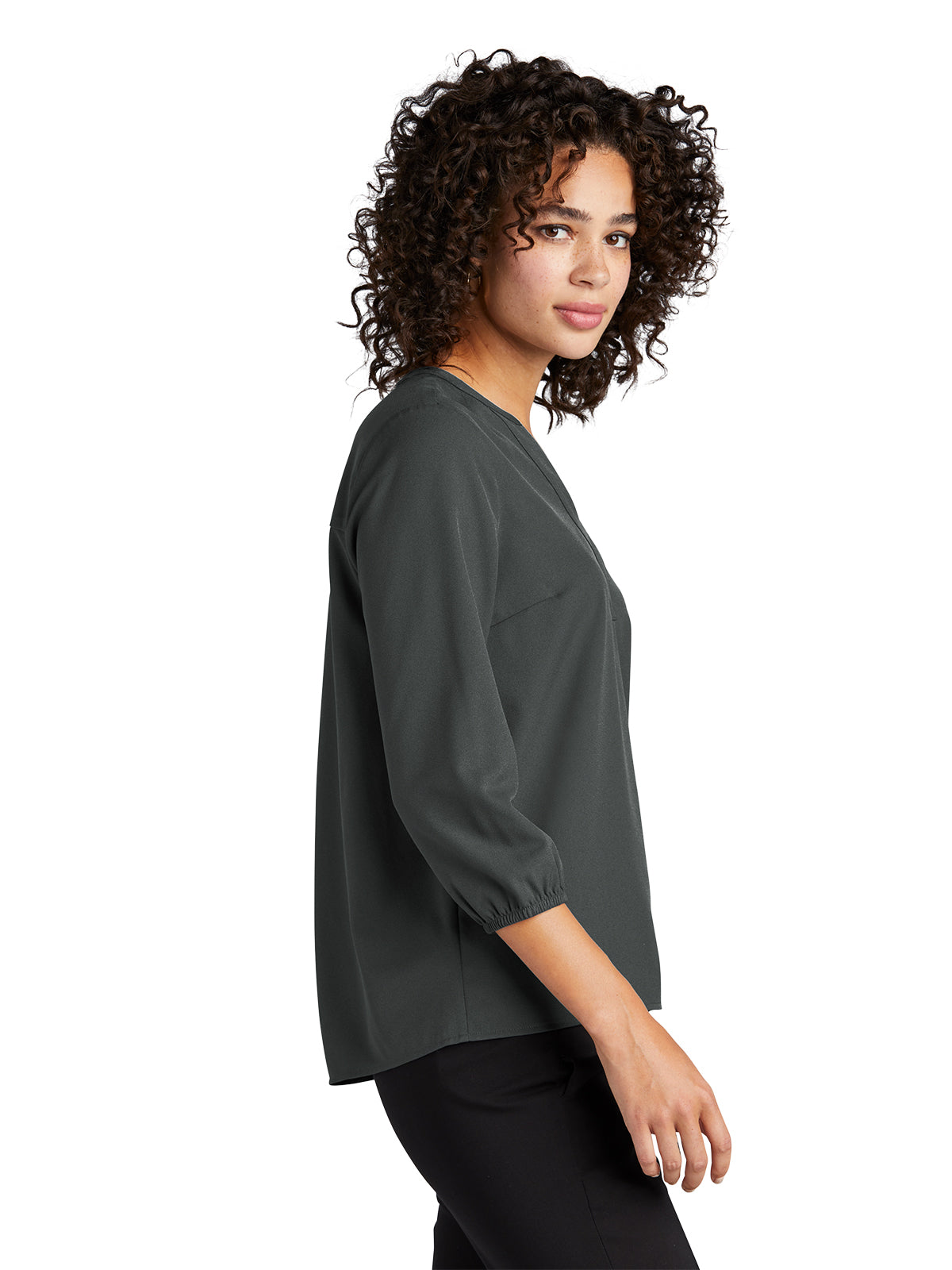 Women's Pocketless 3/4-Sleeve Blouse Top