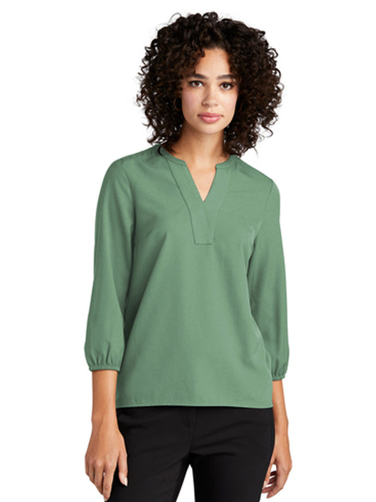 Women's Pocketless 3/4-Sleeve Blouse Top