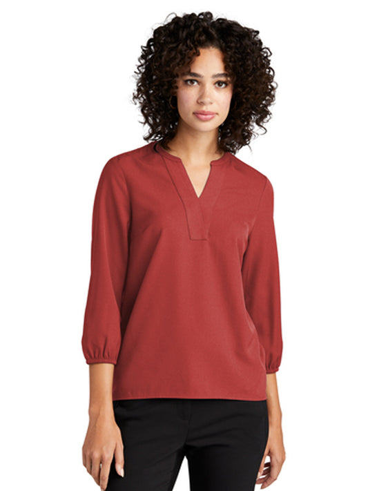 Women's Pocketless 3/4-Sleeve Blouse Top