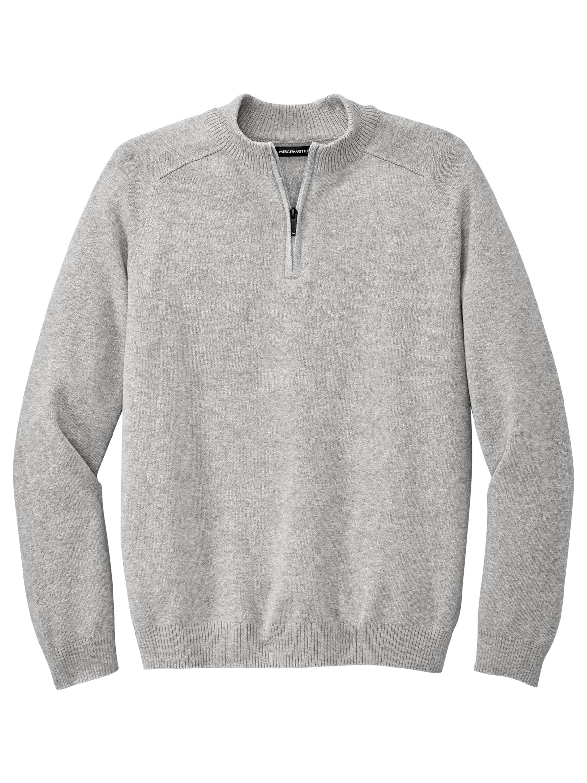 Men's 1/4-Zip Sweater - MM3020 - Gusty Grey Heather