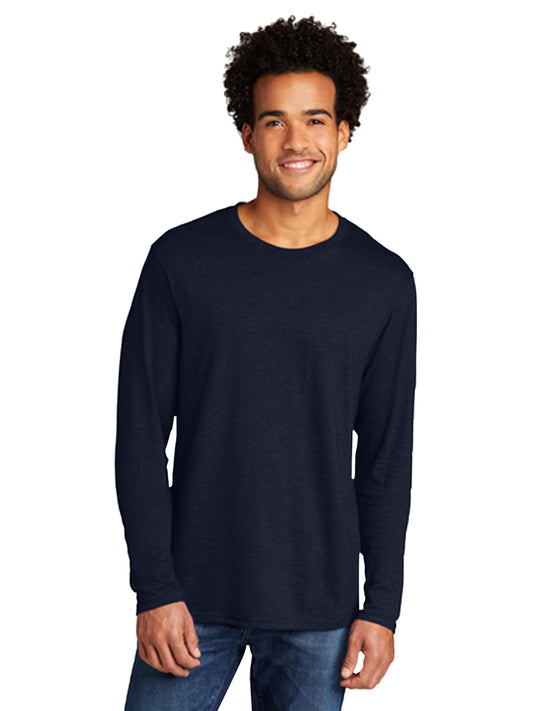 Men's Pocketless Tri-Blend Long Sleeve Tee - PC330LS - Deep Navy