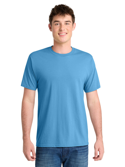 Men's Pocketless Performance Blend Tee - PC381 - Aquatic Blue