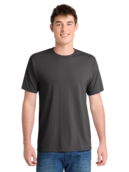 Men's Pocketless Performance Blend Tee - PC381 - Charcoal