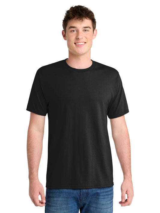Men's Pocketless Performance Blend Tee - PC381 - Jet Black