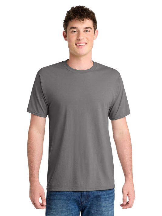 Men's Pocketless Performance Blend Tee - PC381 - Medium Grey