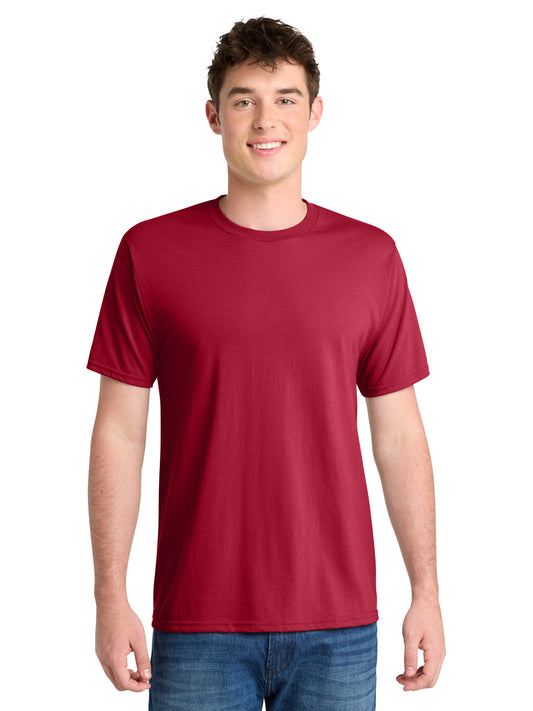 Men's Pocketless Performance Blend Tee - PC381 - Red