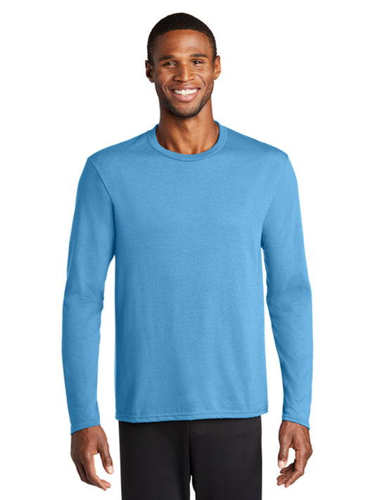 Men's Pocketless Long Sleeve Tee - PC381LS - Aquatic Blue