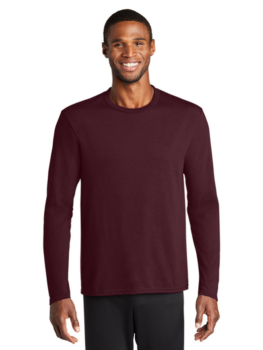 Men's Pocketless Long Sleeve Tee - PC381LS - Athletic Maroon